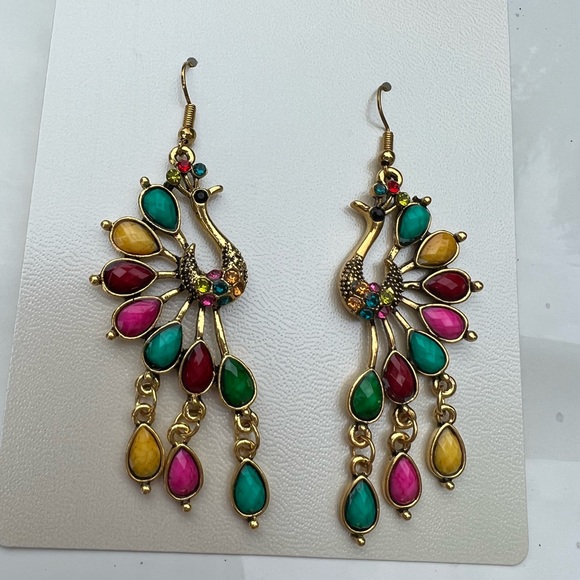 Peacock Earrings - Picture 2 of 7